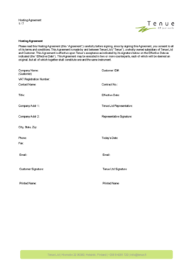 Hosting Agreement