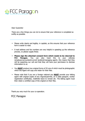 Guarantor Reference Application Form