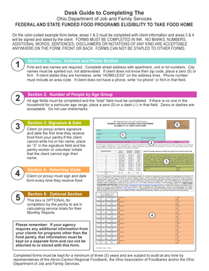 Ohio Food Program Eligibility Form