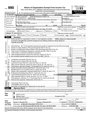 Form 990 US Nonprofit Tax Return