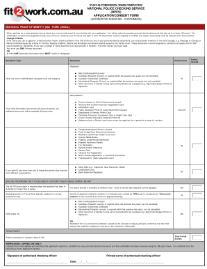 National Police Check Application Form