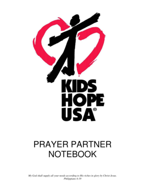 Kids Hope USA Prayer Partner Information Letter
