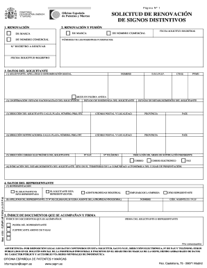 Solicitud de Renovación de Signos Distintivos
