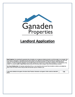 UK Landlord Application Form