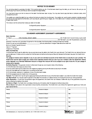 Co-Signer Agreement Guaranty