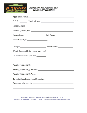 Rental Application