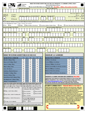 Chicago Selective Enrollment High Schools Application