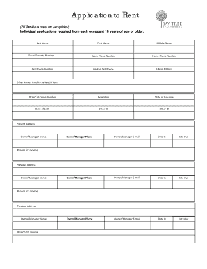 Rental Application Form