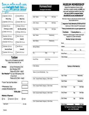 Homeschool Days Science Series Schedule 2 Our monthly Homeschool Day events take place on the 2nd Tuesday of each month and the following Thursday