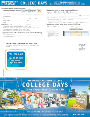 PCC College Days Brochure 09 high Pensacola Christian College