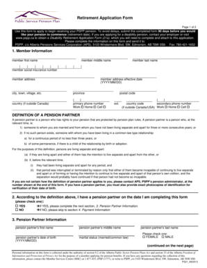 PSPP Retirement Application Form