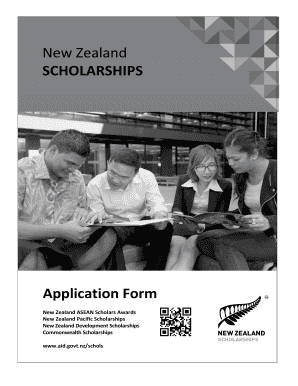 New Zealand Scholarships Application Form