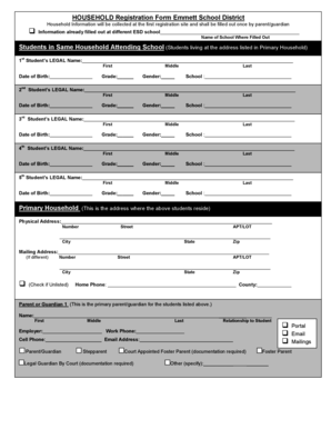 Household Registration Form
