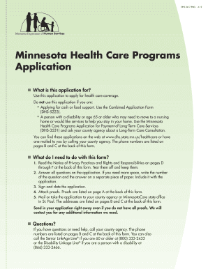 Minnesota Health Care Programs Application