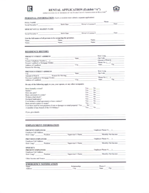Rental Application Form
