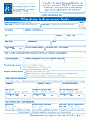 Application for Group Insurance Benefits