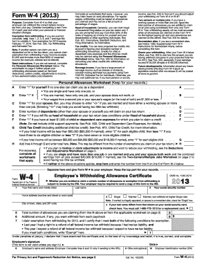 Form W-4 Employee's Withholding Allowance Certificate