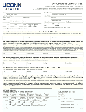 UConn Health Background Information Sheet