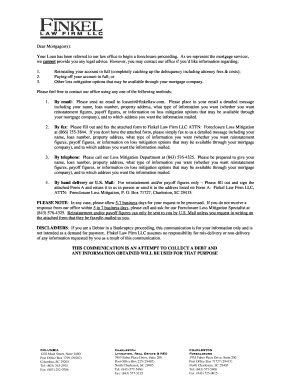 Foreclosure Notice and Reinstatement Request Form