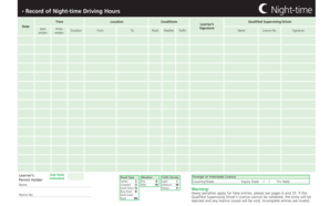 Night-time Driving Hours Record