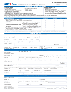 RHB Renovation Loan Application Form