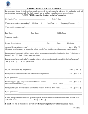 Employment Application Form