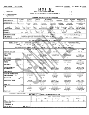 Multiphasic Sex Inventory II Profile