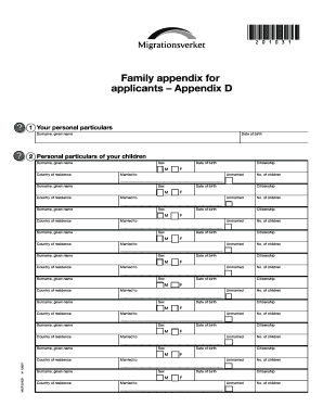 Family Appendix Form