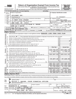 Form 990 Return of Organization Exempt From Income Tax