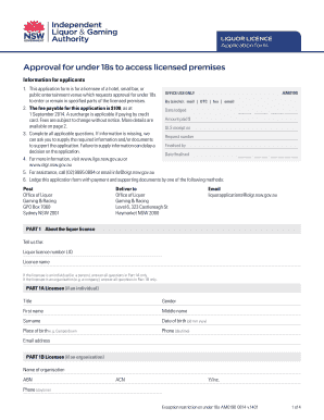 Liquor Licence Application Form