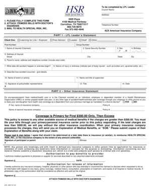 Learning for Life Health Claim Form