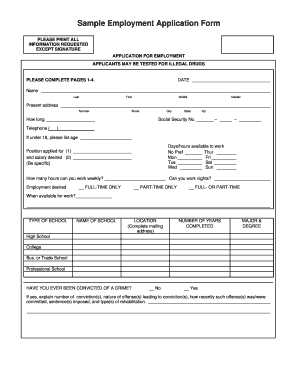 Employment Application Form