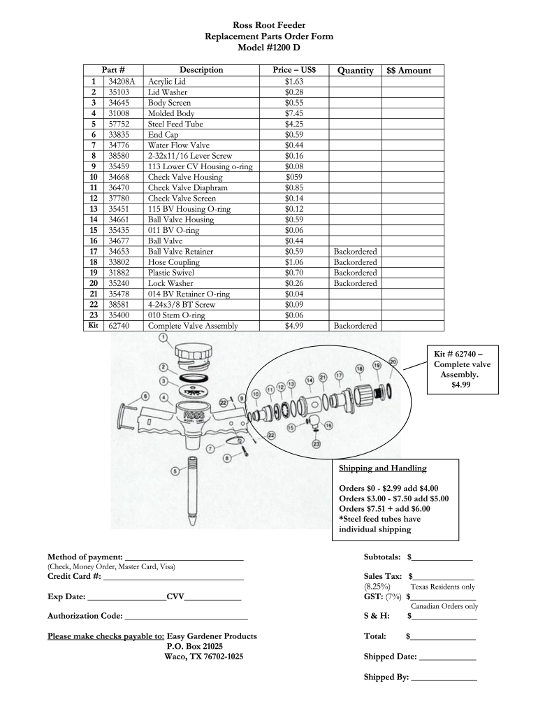 ross root feeder parts Preview on Page 1