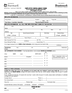 Employee Enrollment Form