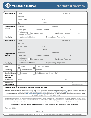 Property Application Form
