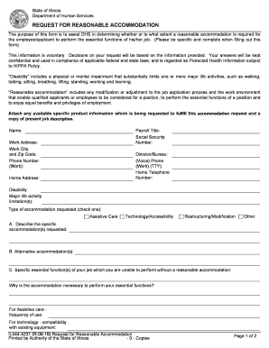 Illinois Request for Reasonable Accommodation