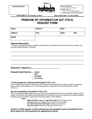 Illinois Freedom of Information Act Request Form
