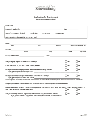 Application for Employment