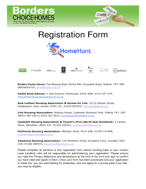 UK Housing Registration Form