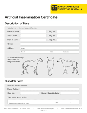 Artificial Insemination Certificate