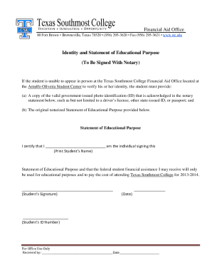 Statement of Educational Purpose