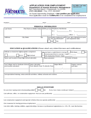 Employment Application Form