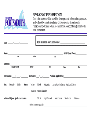 Job Application Form