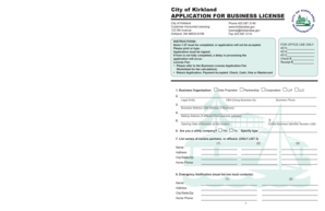 Kirkland Business License Application