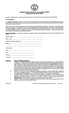 Illinois Vendor Bid Certifications