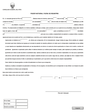 Poder Notarial Fuera de Registro