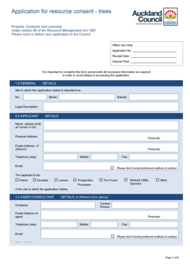 Application for Resource Consent - Trees