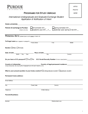 International Student Exchange Application