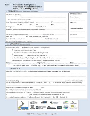 New Zealand Building Consent Application