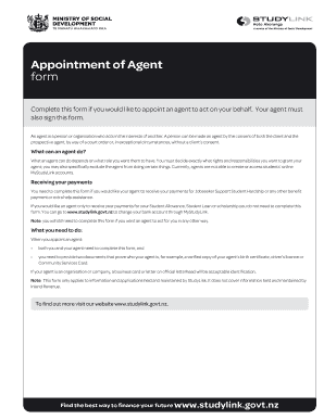 Appointment of Agent Form